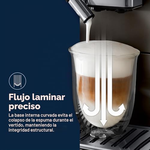 Juego de 2 vasos premium para café latte macchiato, apto para lavavajillas, pared doble vidrio templado, transparente, 330 ml