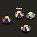 WILLBOND 1440 Pack 4 mm Hot Fix AB Crystals Flatback Hotfix Rhinestones Round Gems Glass Stones (4 MM, Crystal AB)