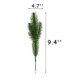 wonuu 25pcs Artificial Pine Green Leaves Needle