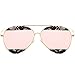 SojoS Metal Frame Double Color Flash Mirrored Aviator Womens Sunglasses SJ1032 With Gold Frame/Marble and Pink Lens