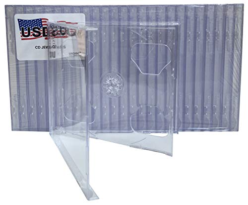 USDISC CD Jewel Cases Standard 10.4mm Smart Tray, Double 2 Disc, Clear, Pack of 25 - Thumbnail 2