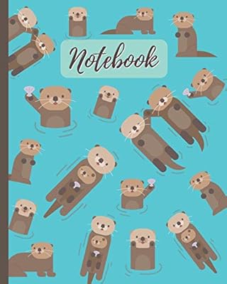 Notebook Cute Otters Cartoon Cover Lined Notebook Diary Track Log Journal Gift For Boys Girls Teens Men Women 8x10 120 Pages Cute Love Fluff Amazon Com Au Books