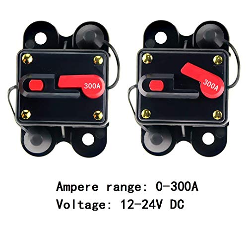 ANJOSHI Circuit Breaker 300amp 50A-300A with Manual Reset Home Solar System Fuse Holder for Car Audio and Amps Protection 12V-24V DC Reset Fuse Inverter Replace Fuses