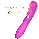 Vibrator sex toy,Heating Rechargeable Silicone Vibrator Sex Adult Wand Massager Toy,Pink