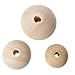 Souarts Mixed Natural Round Ball Wooden Wood Loose Beads 20mm 25mm 30mm Pack of 30