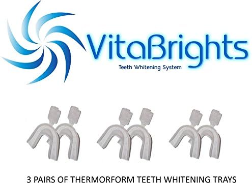 VITABRIGHTS 3 PAIR OF THERMOFORM TEETH WHITENING TRAYS
