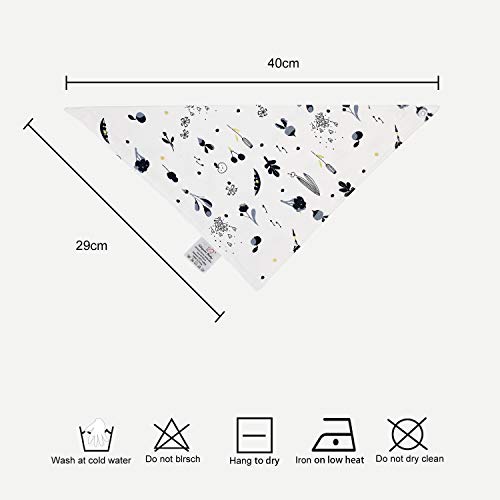 Cotton Baby Bib, 3 Pack Organic Absorbent Drooling Bibs for Teething Boy Girl, Soft Saliva Towel Drool Bibs for Teething Feeding Baby Shower Gift Set (One Size, Type C)