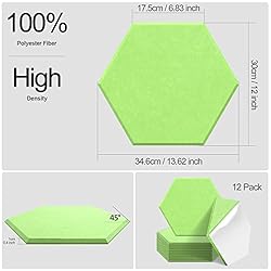 JBER Hexagon Acoustic Panels Beveled Edge Sound