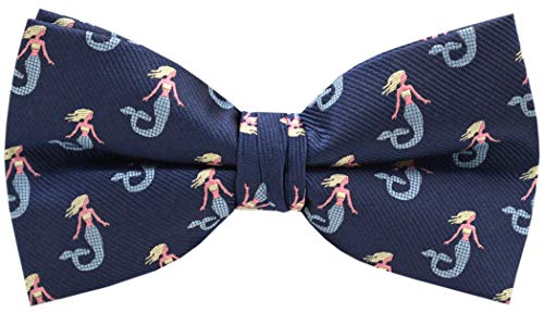Carahere Mens Bow Ties Handmade Pre-Tied Pattern Bow Ties For Men (Mermaid pattern)