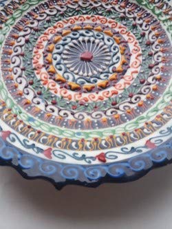 Ayennur Turkish Decorative Plate Handmade Ceramic Ornament for Home&Office Wall Decor