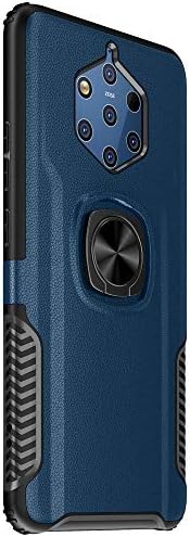KALLOWLY Case for Nokia 9,Ring Holder Kickstand Case 360°Adjustable Ring Grip Stand Work with Magnetic Car Mount Anti-Fingerprint Slim Cover for Nokia 9 (Blue)