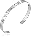 Amazon Collection Sterling Silver 'Love Life Be Brave' Cuff Bracelet, 6'