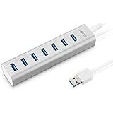 Anker 7-Port USB 3.0 Aluminum Portable Data Hub with 15W Power Adapter for Mac, PC, USB Flash Drives and Other Devices