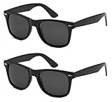 Classic Adult Eyewear 53mm POLARIZED Caminantes Wayfarers Sunglasses (2 Pack Black, 53)