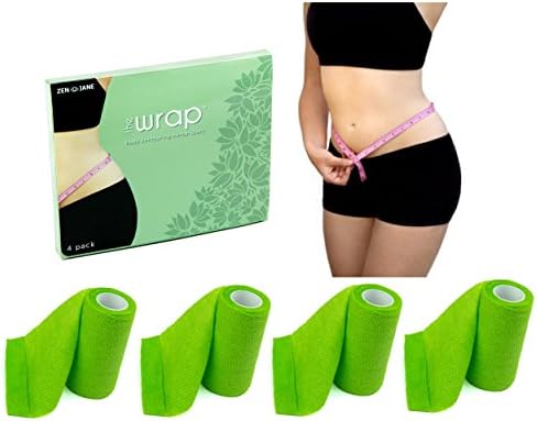 THE WRAP by Zen Jane - The Kit with The Roll - It Works to Tone Tighten & Firm - 4 Ultimate Body Contouring Cream Infused Cloths - Reduce Fat and Trim Down Inches (One Box 4 Rolls)