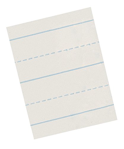 School Smart Picture Story Alternate Ruled Paper - 18 in x 12 in - Pack of 500 - Newsprint