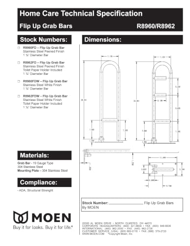 Moen R8960FD 30" Flip-Up Grab Bar Review: Spec-Based Support Analysis for Seniors 23 Thumbnail 23