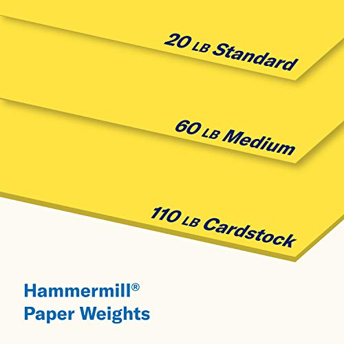 Hammermill Yellow Cardstock, 110 lb, 8.5 x 11 Colored Cardstock, 1 Pack