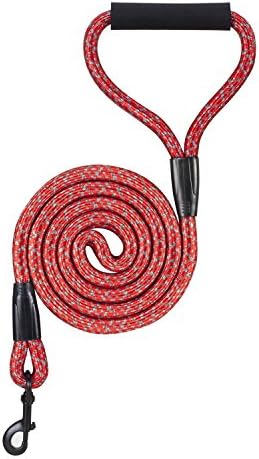 11Z Reflective Mountain Climbing Rope Dog Leash 4 or 6 FT Long Sturdy Nylon Suitable for Small Medium Large Dogs Cat Lead