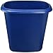 Rubbermaid plastic Rectangular Waste Basket, 1.5 Gallon Blue Trash Can, for Bedroom Home Office Use, 6 quarts