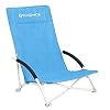 SONGMICS Strandstoel met hoge rugleuning, draagbare klapstoel, inklapbare campingstoel, opvouwbaar, licht, comfortabel…