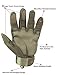 HIKEMAN Gloves for Men and Women Hard Knuckle Gloves for Outdoor Sports and Work Suitable for Cycling Motorcycle Hiking Climbing Lumbering Heavy Industry (Army Green, Large)