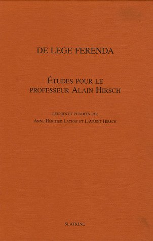 De lege feranda