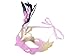 AshopZ Venetian Eye Mask Fancy Dress Accessory w/ Feather Flower Lace