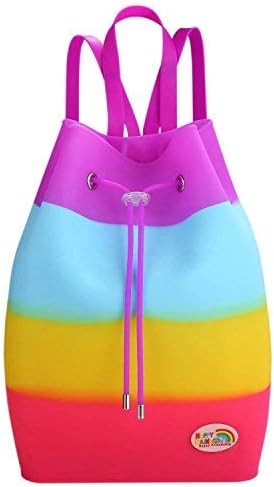 HAPPY RAINBOW - Scented Girls Backpack, Waterproof, Easy Clean, Multi-Coloured, Silicone, School Bag, Occasional Bag (Fruit Pastille)
