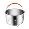Stevige stoommand voor in-stant Pot snelkookpan, roestvrij stalen stoomboot insert met siliconen bedekt handvat…