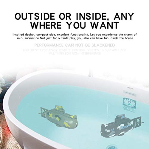 Haoun RC Toy Submarine Model Diving Boat Remote Control Boat for Pools & Lakes, Waterproof Diving in Water Toy for Kids and Adults - Black