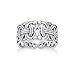 Viking Braided Wedding Band Borre Knot Norse Celtic 10mm Sterling Silver Ring(Sizes 4,5,6,7,8,9,10,11,12,13,14,15)