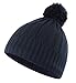 Home Prefer Toddler Boys Winter Hat with Fleece Warm Knit Kids Beanie with Pom Navy Blue 1-3T