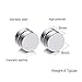 Vnox Mens Womens Stainless Steel Ear Stud Earrings 5 Pair/Set