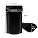 GooGou Matte Black Resealable Zip Mylar Bag Food Storage Aluminum Foil Bags Smell Proof Pouches 50pcs (5.1x8.1in)