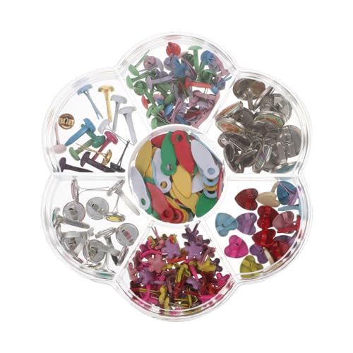 ARTSEWPLY Mini Colorful Metal Brads for Mushroom Nail DIY Craft Supplies Easy to Use Safe for Handmade Projects and Creative Activities