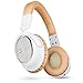 Naztech i9 Wireless Active Noise Cancelling Headphone 30 hrs Playtime for iPhones, Smartphones, Tablets, Computers,TV & Work/Airplane Adapter Included (Beige)