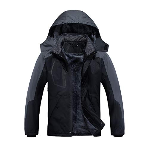 INVACHI Men's Waterproof Ski Jacket Warm Winter Snow Coat Mountain