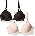 Candie's Big Girls' 2 Pack Micro/Spandex Underwire Bras, Black/Nude, 32A