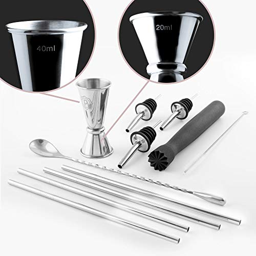 NEW Professionelles Cocktail-Shaker-Barmann-Set, Limited Edition, 750 ml Edelstahl, komplett mit Zubehör, ideal für… – Bild 6