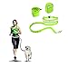 Dog Leash, PYRUS Hands Free Dog Leash Reflective Traction Kit Waist Leashes Perfect for Hands Free Walking - Premium Reflective Dog Leash for Running Jogging or Walking (Green)