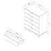 South Shore Spark 5-Drawer Chest-Pure Black