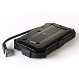 Blazedrive 2.5 Rugged External Hard Drive Disk/HDD/ SSD Enclosure Case with Shockproof &Waterproof &Integrated USB3.0 Cable &USB 3.0+UASP protocol