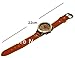 Retro Style Unique Design Music Staff Men Women's Vintage Watch PU Leather Band - Brown