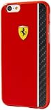 Ferrari Scuderia Hard Case Glossy & Carbon Plate for iPhone 6 Plus/6S Plus - Red