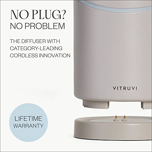 Vitruvi Cordless Diffuser, Ultrasonic Essential Oil Wireless Diffuser