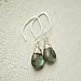 Labradorite Earrings Lotus Ear Wire Sterling Silver