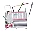 Vera Bradley Pencil Pouch for 3 Ring Binder, Durable Canvas Zip Pouch Pen Case, Ikat Bouquet
