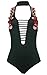 Angashion Women's Sexy Sleeveless V Neck Short Jumpsuit Embroidered Bodysuit,Black,US 2/Tag S
