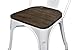 DHP Fusion Metal Dining Chair with Wood Seat, Distressed Metal Finish for Industrial Appeal, Set of two, White